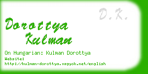 dorottya kulman business card